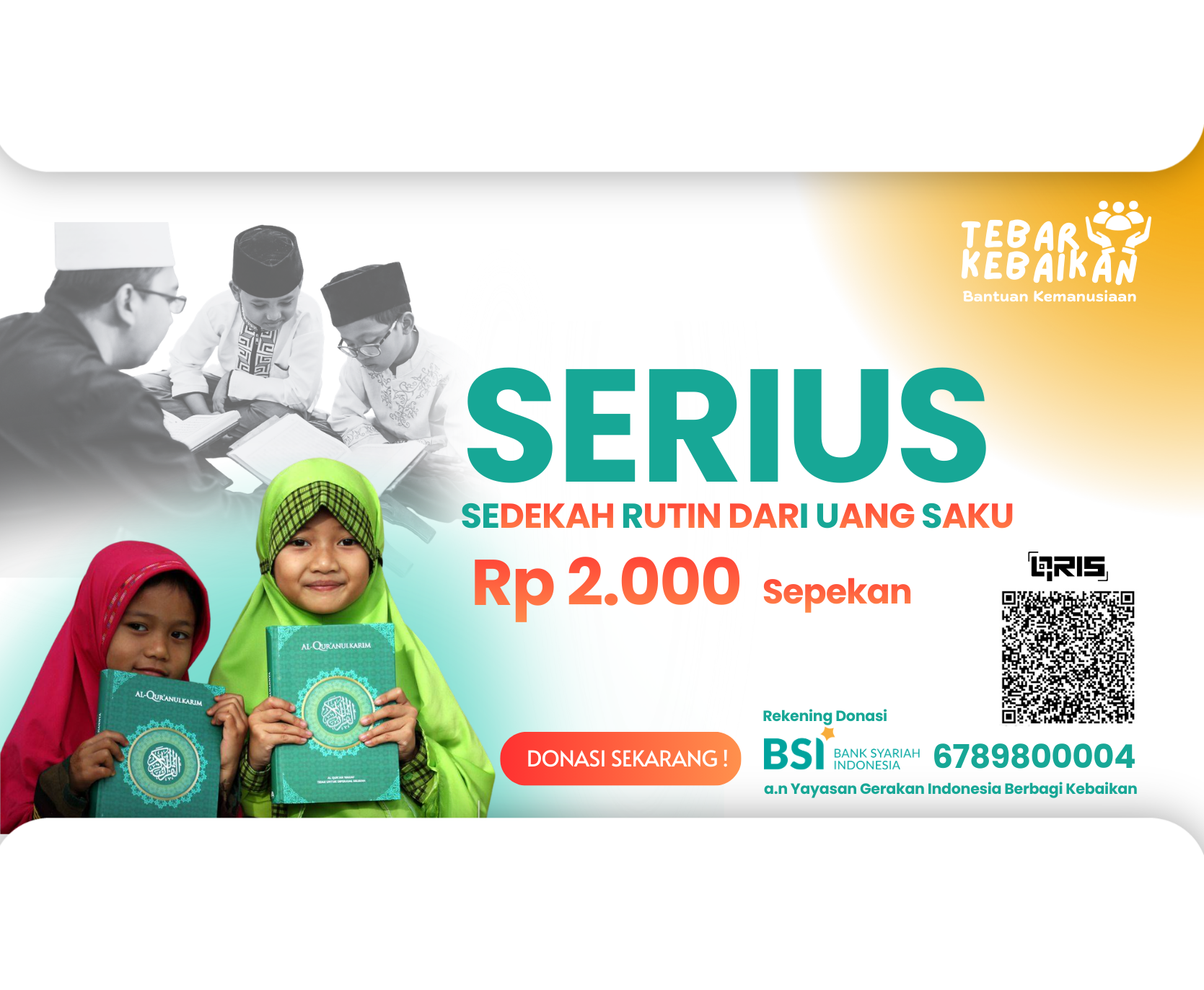 Sedekah Rutin Dari Uang Saku